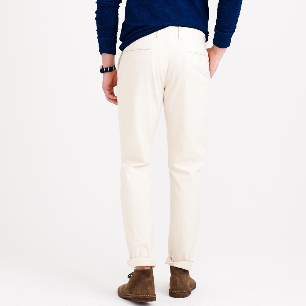 Men’s J. Crew Canvas Light Khaki Flat Front Pants